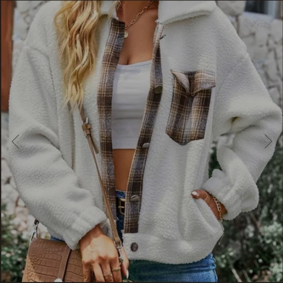 Bomber Fleece Plaid Jacket - Picture 8 of 8